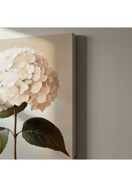 Beyaz Ortanca Çiçeği Yağlıboya Tablosu indirimleri