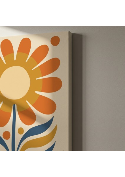 Retro Tarz Çiçek Desenli Soyut Tablo indirimleri