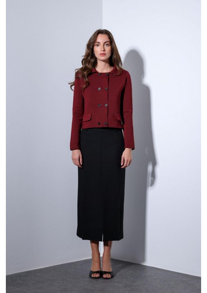 Bordo Kruvaze Kapama Kadın Triko Hırka fiyatları