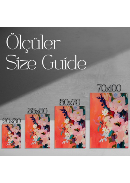 Canlı Renkler Soyut Çiçek Tablosu modelleri