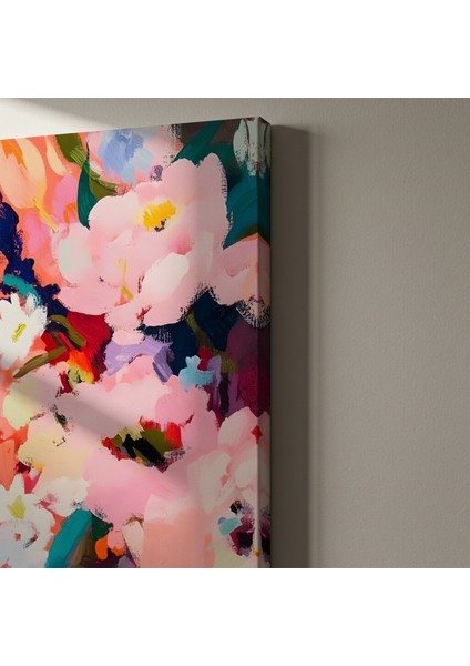 Canlı Renkler Soyut Çiçek Tablosu indirimleri