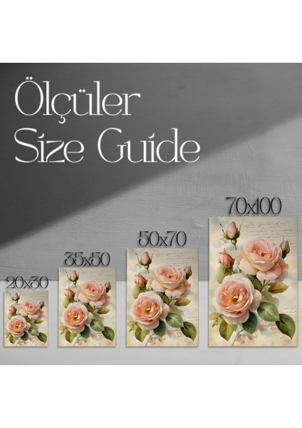 Romantik Pembe Gül Buketleri Tablosu modelleri