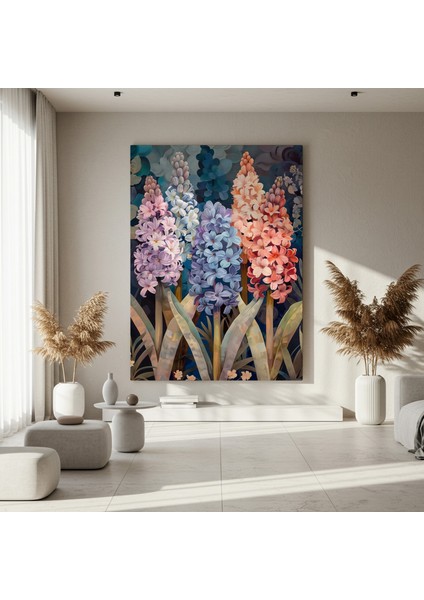 Modern Tarzı Hibisküs Çiçekleri Soyut Tablosu fırsatları