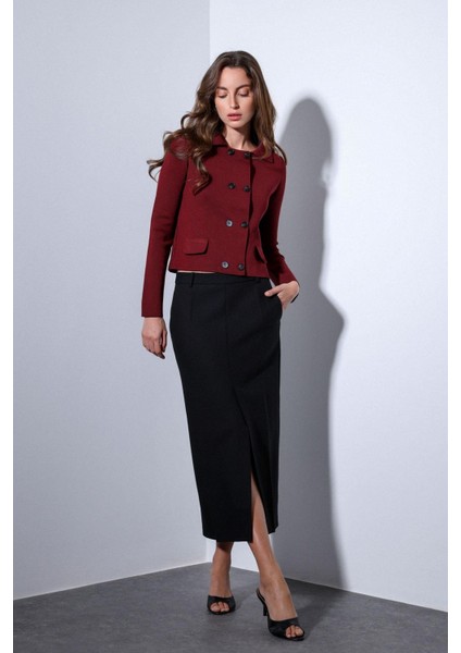 Bordo Kruvaze Kapama Kadın Triko Hırka fırsatları