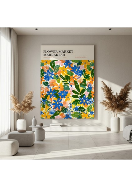 Marakeş Çiçek Pazarı Botanik Desen Tablosu fırsatları