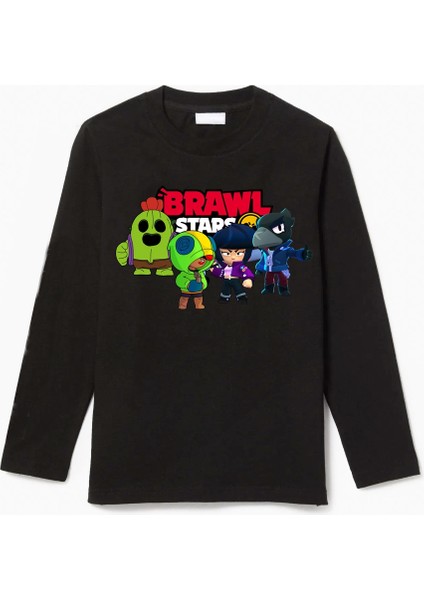 Uzun Kollu 4 Karakter B.stars Baskılı Pamuklu Çocuk T-Shirt