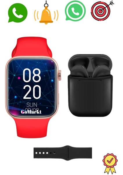 Gümüş Renk Akıllı Saat ve Kablosuz Kulaklık Seti, Modern ve Şık Tasarım indirimleri