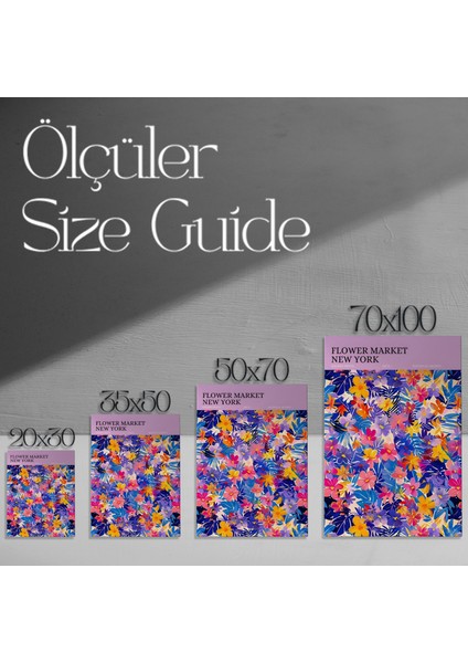 New York Çiçek Pazarı Botanik Baskı Tablosu modelleri