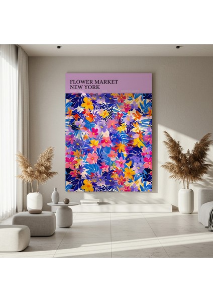 New York Çiçek Pazarı Botanik Baskı Tablosu fırsatları
