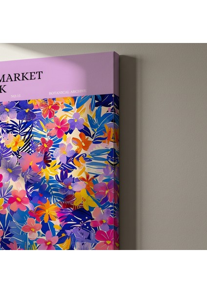 New York Çiçek Pazarı Botanik Baskı Tablosu indirimleri