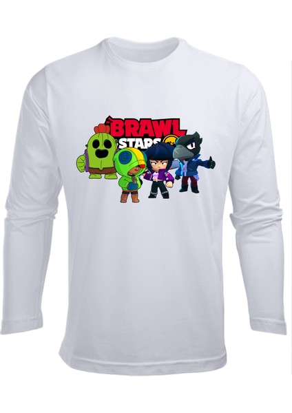 Uzun Kollu 4 Karakter B.stars Baskılı Pamuklu Çocuk T-Shirt