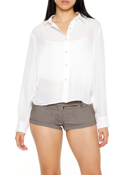 Yaka Detaylı Gömlek fırsatları