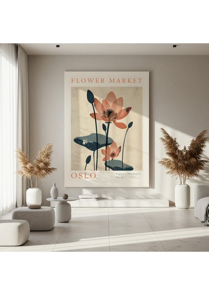 Oslo Lotus Çiçeği Soyut Sanat Tablosu fırsatları