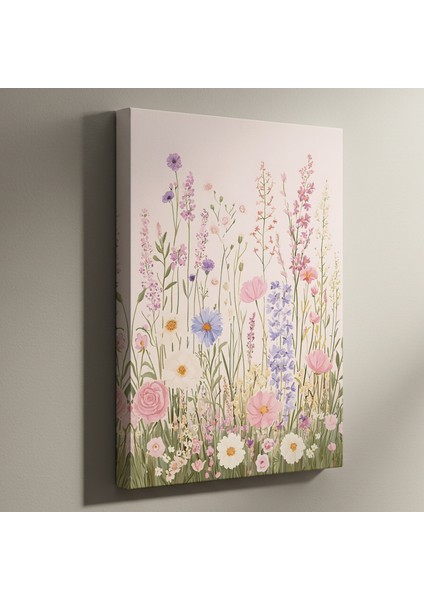 Bahar Çiçekleri Botanik Illüstrasyon Tablosu