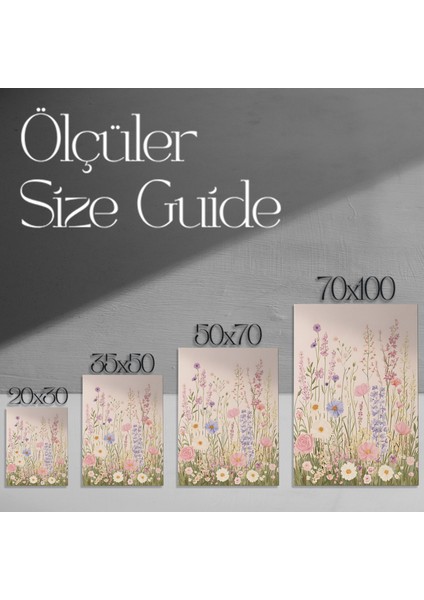 Bahar Çiçekleri Botanik Illüstrasyon Tablosu modelleri