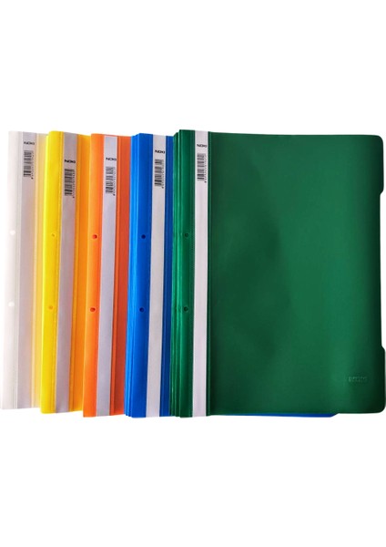 Telli Dosya Eco 50 Li -1 Paket -5 Renk-Beyaz-Sarı-Mavi-Turuncu-Yeşil