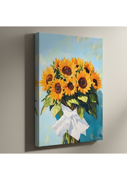 Ayçiçeği Buket Yağlıboya Tablosu