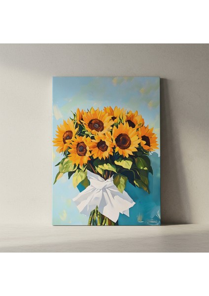 Ayçiçeği Buket Yağlıboya Tablosu fiyatları