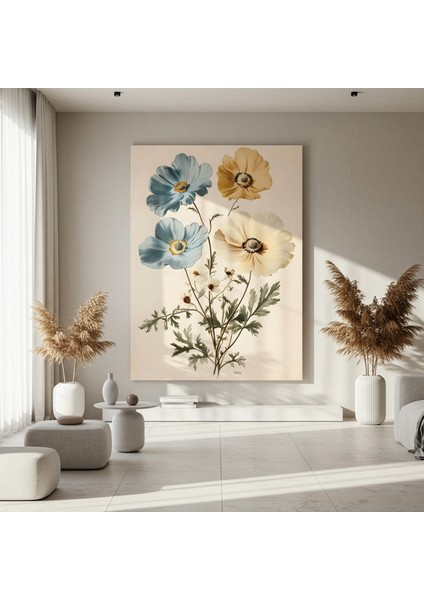 Vintage Botanik Çiçek Desenli Tablo fırsatları