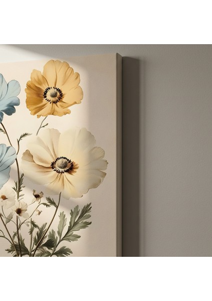 Vintage Botanik Çiçek Desenli Tablo indirimleri