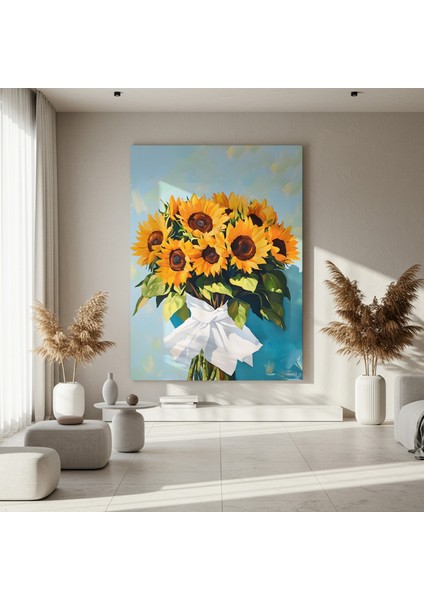 Ayçiçeği Buket Yağlıboya Tablosu fırsatları