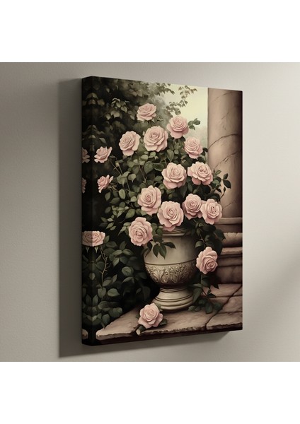 Klasik Tarz Pembe Gül Tablosu