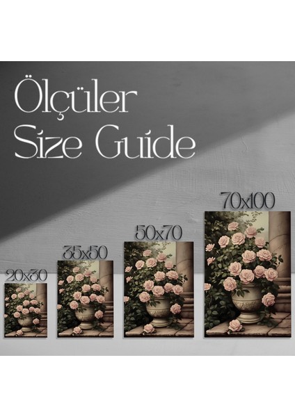 Klasik Tarz Pembe Gül Tablosu modelleri