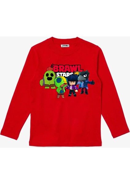 Uzun Kollu 4 Karakter B.stars Baskılı Pamuklu Çocuk T-Shirt