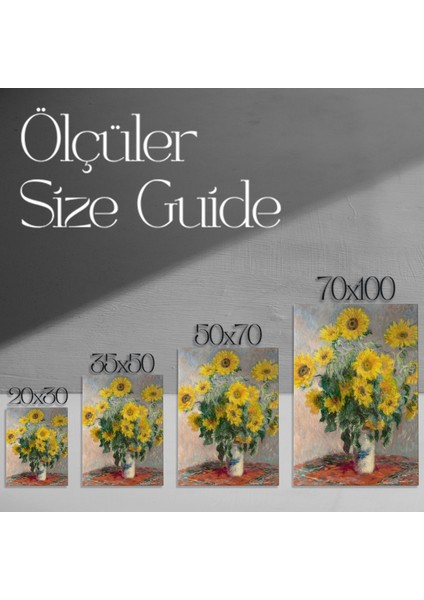 Izlenimci Ayçiçeği Buket Tablosu modelleri