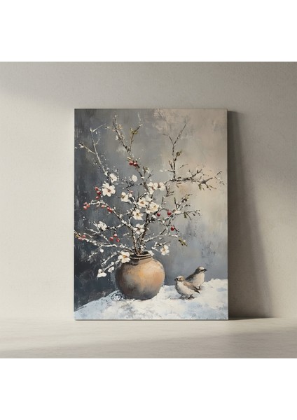 Kış Bahçesi Çiçekli Dal Tablosu fiyatları
