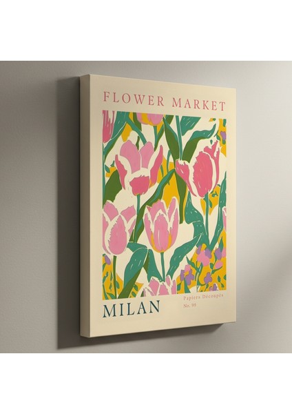 Milano Lale Bahçesi Dekoratif Sanat Tablosu