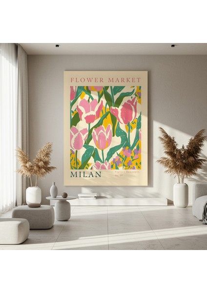 Milano Lale Bahçesi Dekoratif Sanat Tablosu fırsatları