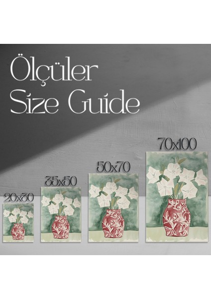 Kırmızı Vazoda Beyaz Çiçekler Suluboya Tablosu modelleri