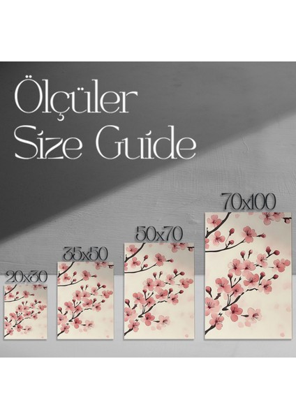 Sakura Çiçekleri Su Boyama Tablosu modelleri