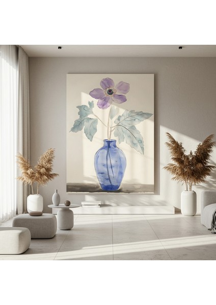 Mavi Vazo ve Lavanta Anemon Tablosu fırsatları