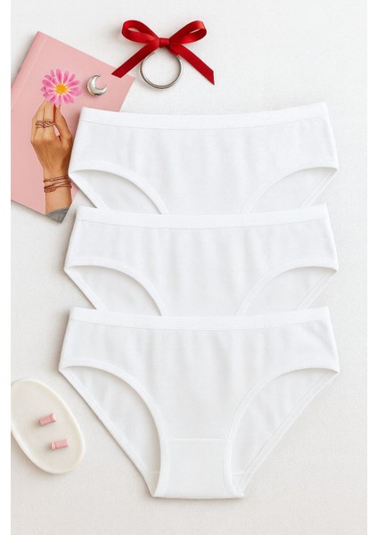 3’lü Kadın Pamuklu Bato Külot Set - Rahat&nefes Alan Kumaş