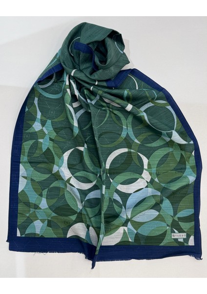 Pamuk Ipek Desenli Şal 41704-ZÜMRÜT Yeşili-Yeşil