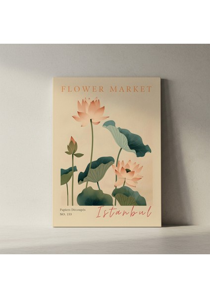 Istanbul Lotus Çiçeği Minimalist Sanat Tablosu fiyatları