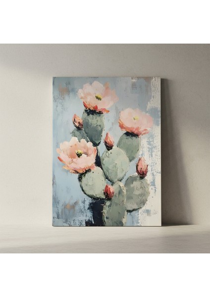 Kaktüs Çiçeği Yağlıboya Tablosu fiyatları
