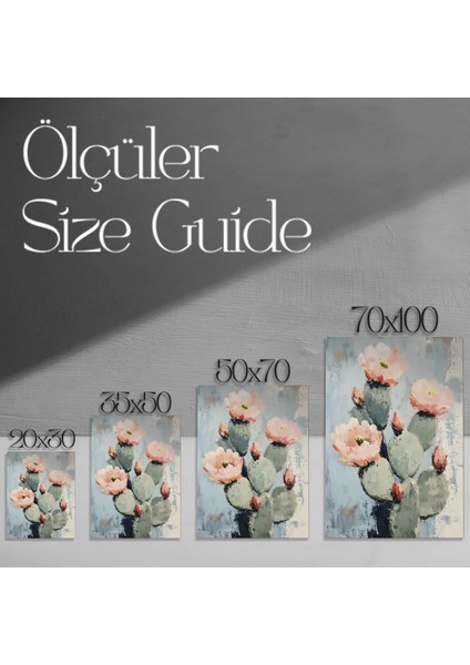 Kaktüs Çiçeği Yağlıboya Tablosu modelleri
