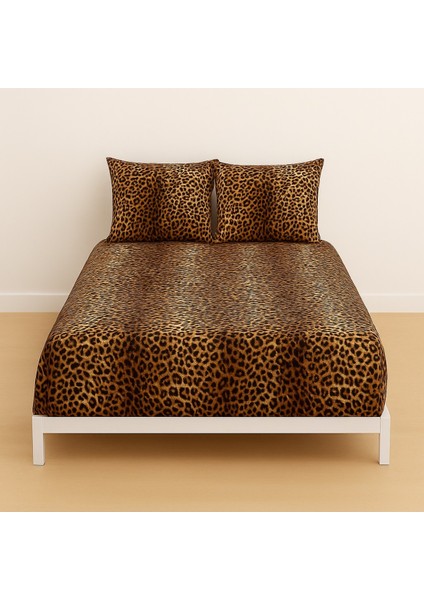 Desenli 140 x 200 Yataklar Için Lastikli Çarşaf ve 2 Adet Yastık Kılıfı