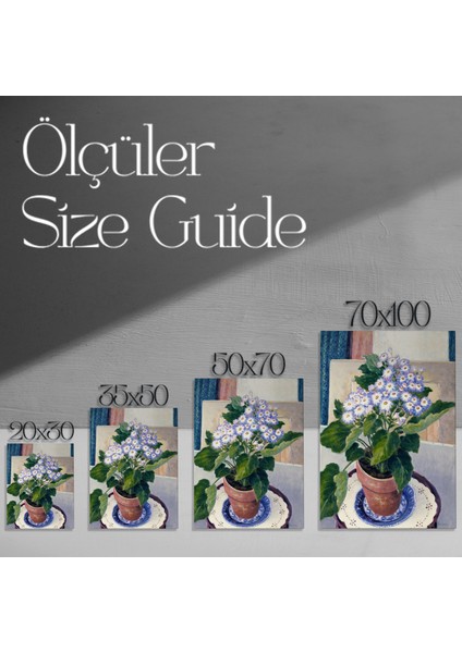 Mor Çiçekli Saksı Bitkisi Yağlıboya Tablosu modelleri