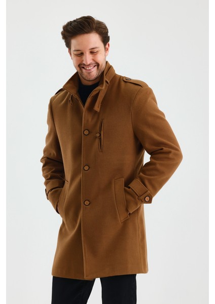 Erkek Taba Renk Kaşe Kaban modelleri