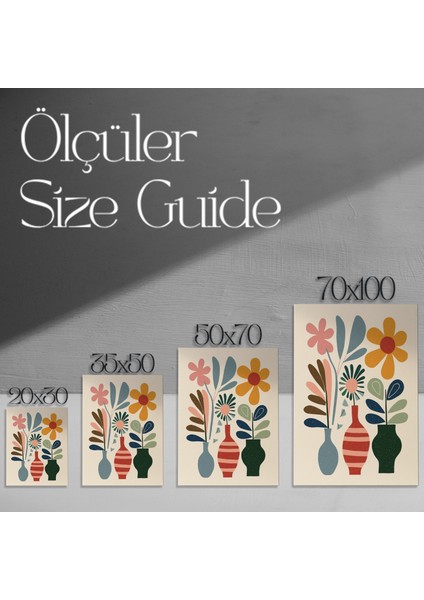 Modern Tarzı Çiçekli Vazolar Soyut Sanat Tablosu modelleri