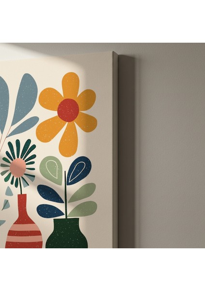Modern Tarzı Çiçekli Vazolar Soyut Sanat Tablosu indirimleri