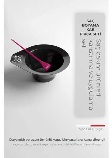 Saç Boyama Fırçası ve Kabı