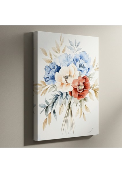 Suluboya Çiçek Buket Tablosu