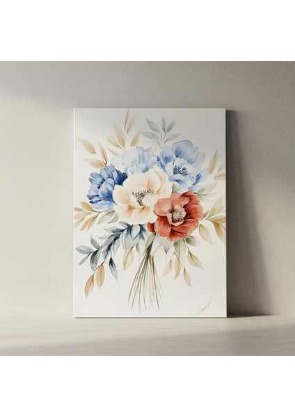 Suluboya Çiçek Buket Tablosu fiyatları