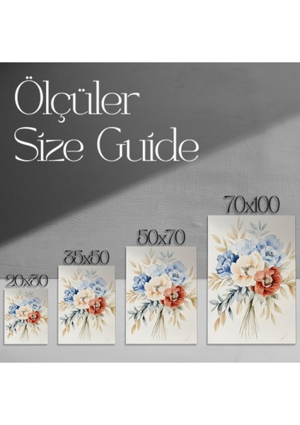 Suluboya Çiçek Buket Tablosu modelleri