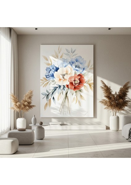 Suluboya Çiçek Buket Tablosu fırsatları